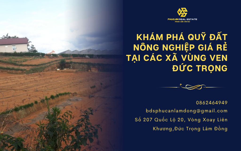 Khám phá quỹ đất nông nghiệp giá rẻ tại các xã vùng ven Đức Trọng