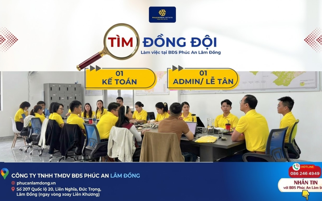 TUYỂN DỤNG KẾ TOÁN - ADMIN/ LỄ TÂN 