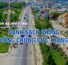 Danh sách các phòng công chứng tại huyện Đức Trọng, Lâm Đồng