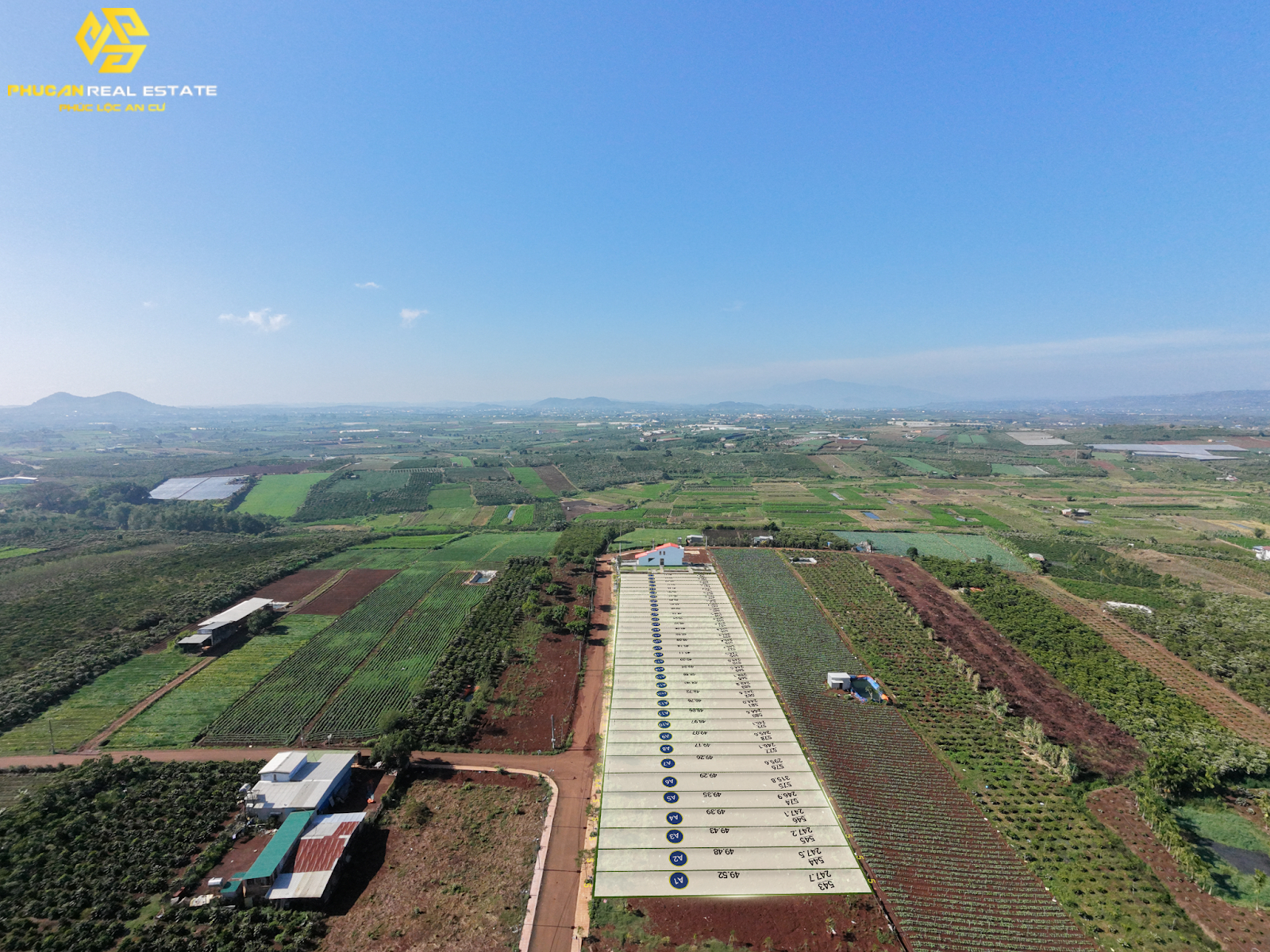 Làng Thanh Bình nhìn từ trên cao